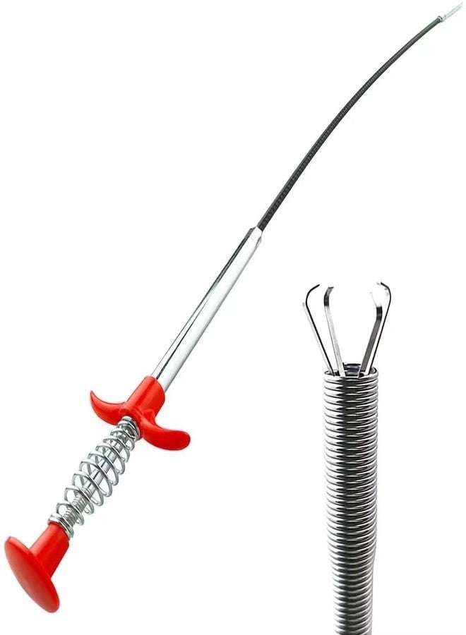 WILDMAKER سلك تنظيف البالوعات المرن من وايلد ميكر | أداة من الفولاذ المقاوم للصدأ لالتقاط الشعر، مناسبة للأحواض والمجاري والأنابيب والأحواض والحدائق | مكبس زنبركي للمطبخ والحمام | مزيل انسداد بطول 160 سم - Image 1